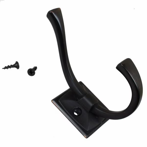 4-1/4 in. Oil Rubbed Bronze Classic Coat Hook, 5PK, Gliderite Hardware, Mfr#: 7602-ORB-5